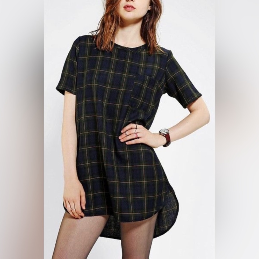 Otis McClain Urban Outfitters Tartan Schoolgirl Plaid Tunic Dress S